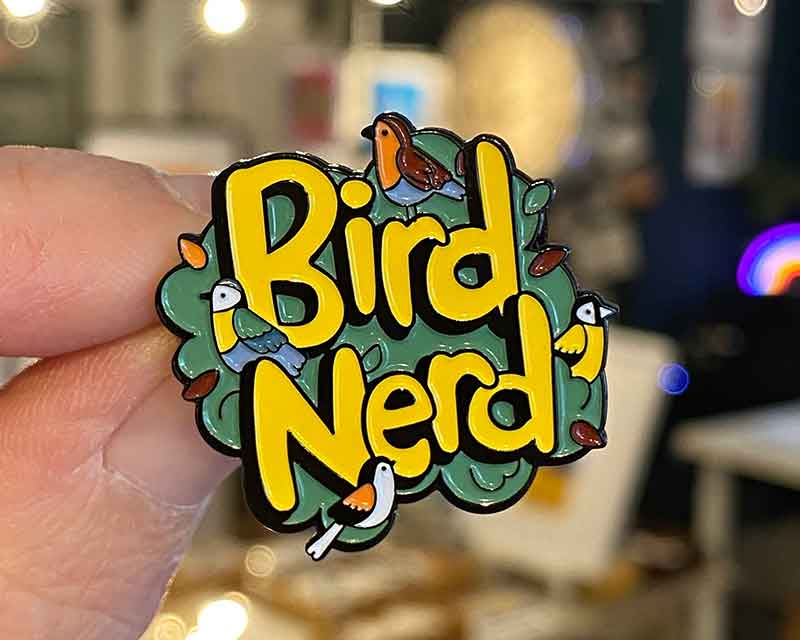 Bird Nerd Pin Badge