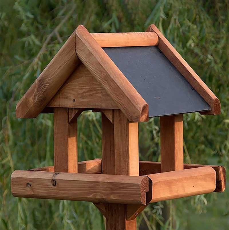 Slate Roof Bird Table
